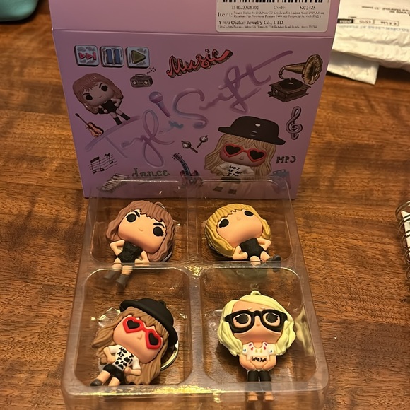 Four Taylor Swift Pop Art Keychains in box - Picture 7 of 7